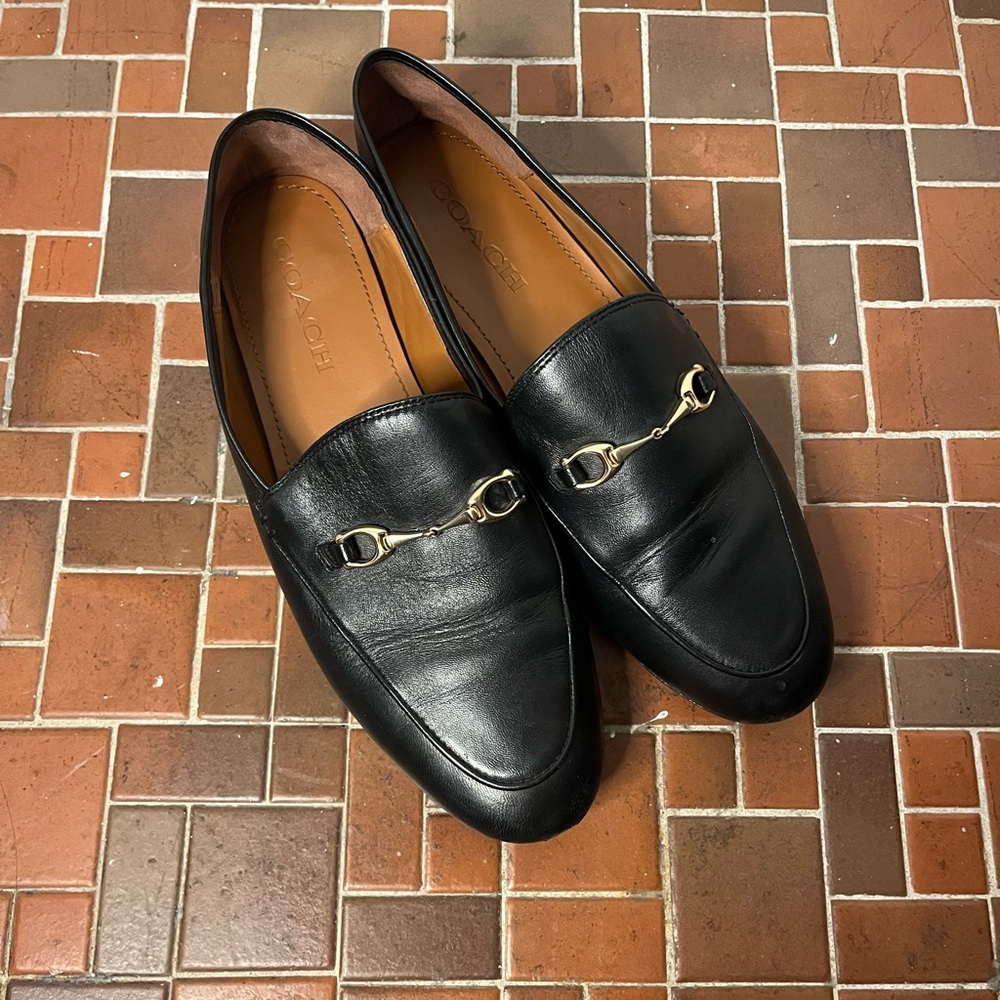 Coach Black Leather Loafers